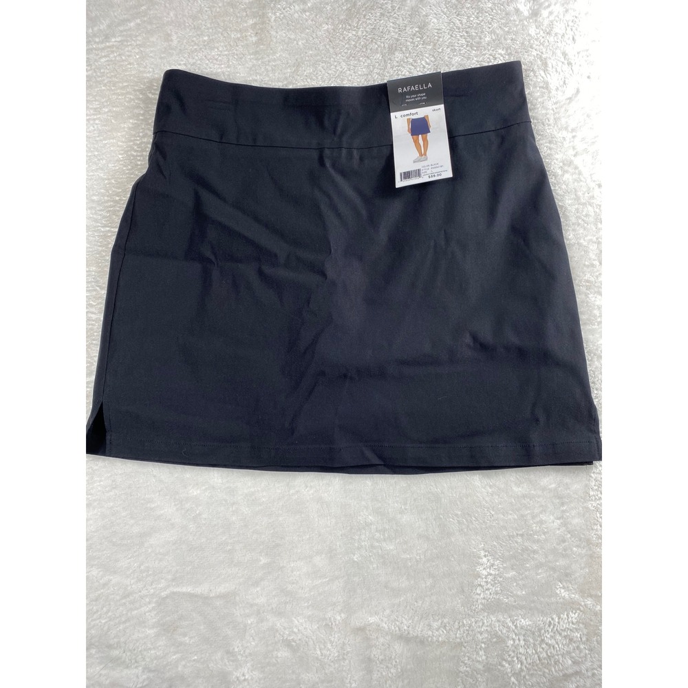 Rafaella Comfort Skort Pull On Stretch Black Skirt Shorts Womens L